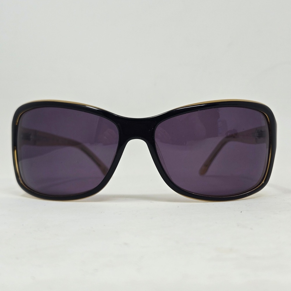 Fossil Claire PS4817 700 Polarized Sunglasses Black Yellow Rectangular Womens